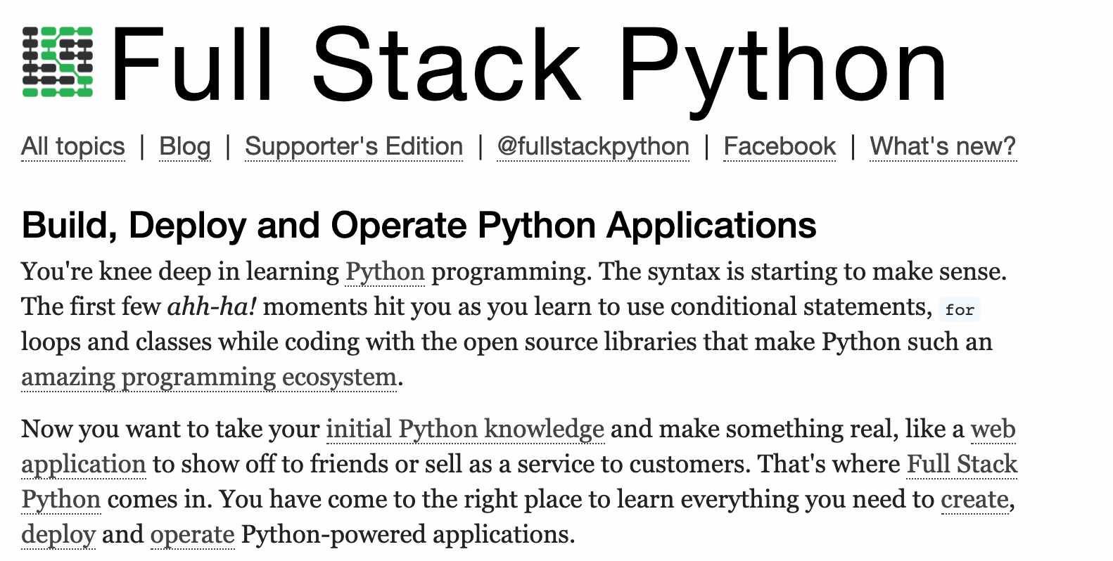 Full Stack Python